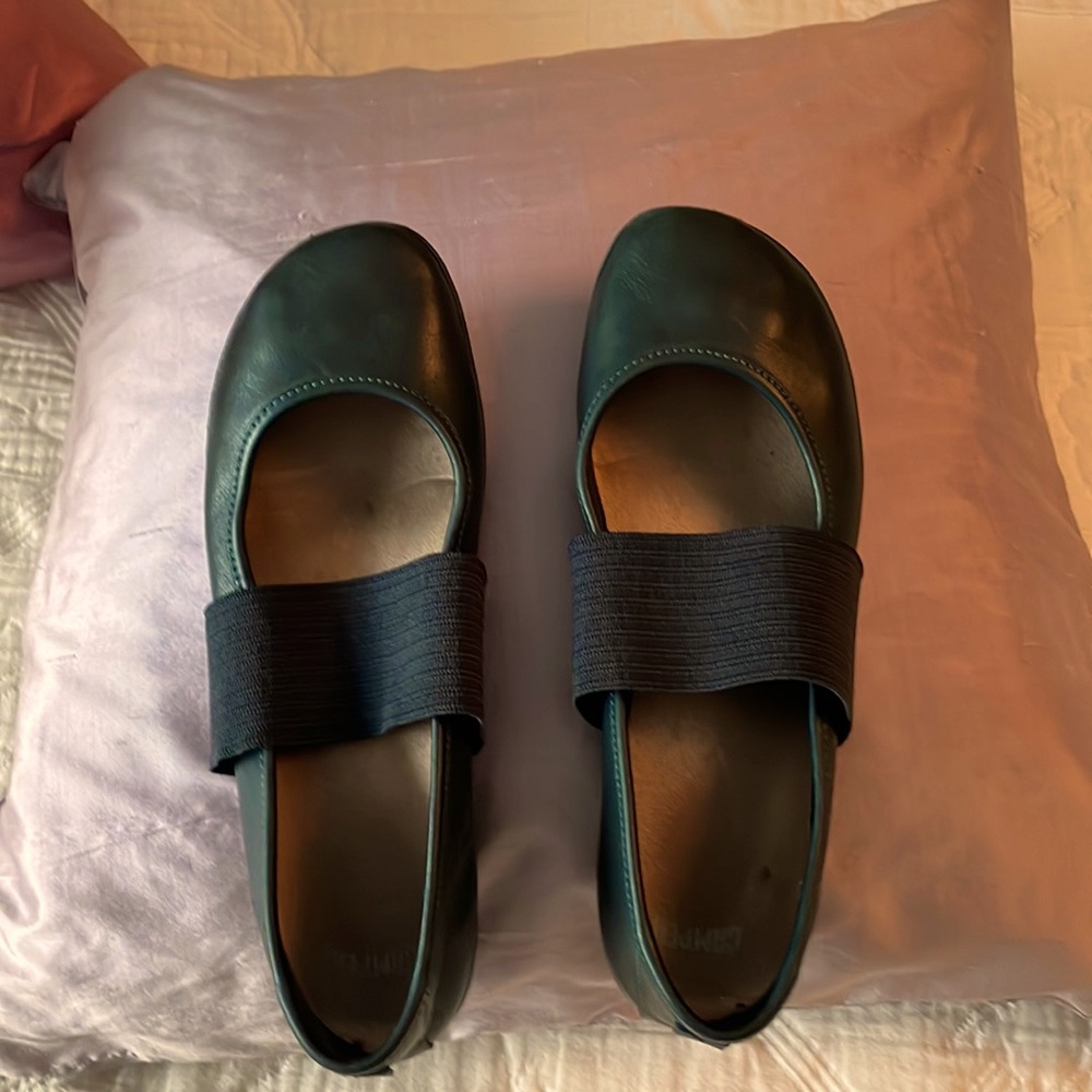 Camper Right Nina Ballerina Flats - 39 dark green